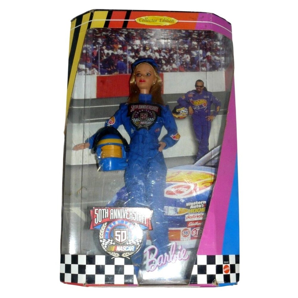 Barbie NASCAR 50th Anniversary Collector Doll New in Box Mattel COA Vintage